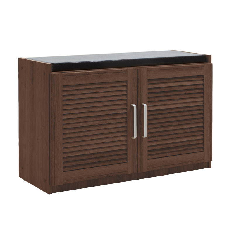 Dulap pantofi cu sezut Crispy 9 perechi, culoarea nuc 94x34.5x60cm