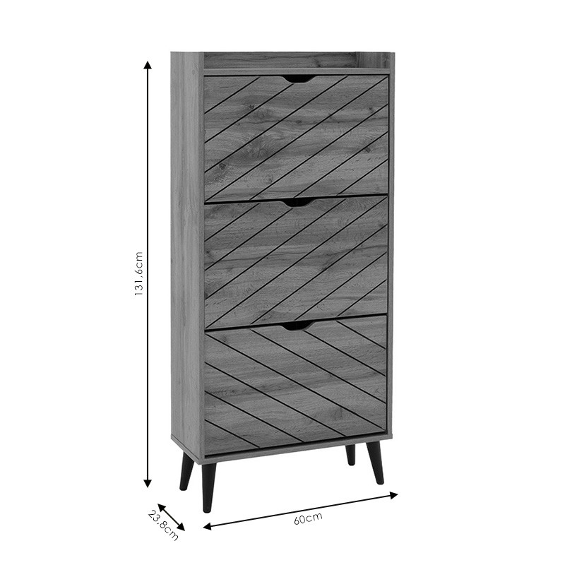 Dulap pantofi Thelma 9 perechi sonoma 60x23.8x131.6 cm