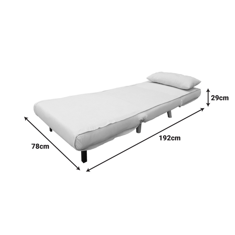 Fotoliu Josuane I Gri inchis 78x192x81 cm