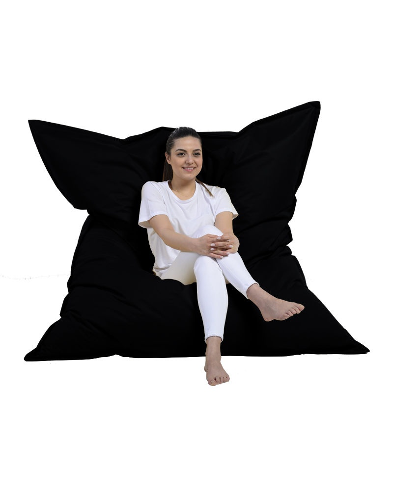 Fotoliu puf de gradina Giant Cushion Negru 180x140x30 cm