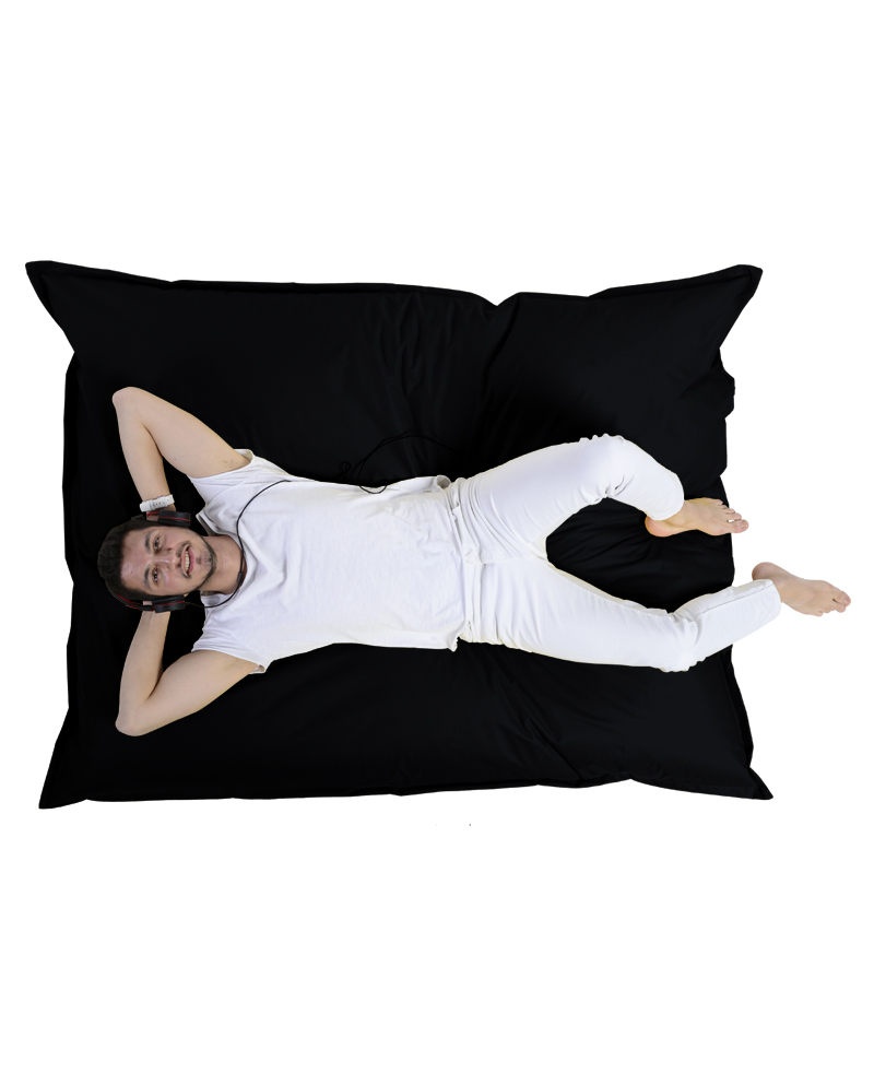 Fotoliu puf de gradina Giant Cushion Negru 180x140x30 cm - 1 | YEO