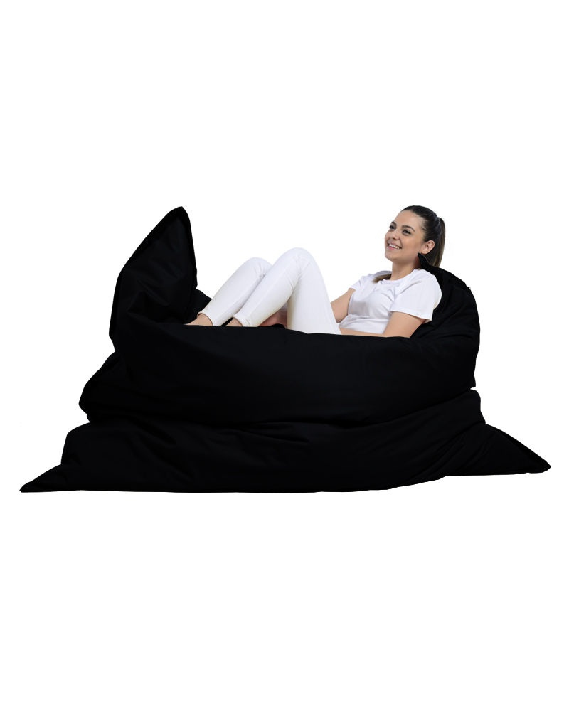 Fotoliu puf de gradina Giant Cushion Negru 180x140x30 cm - 3 | YEO