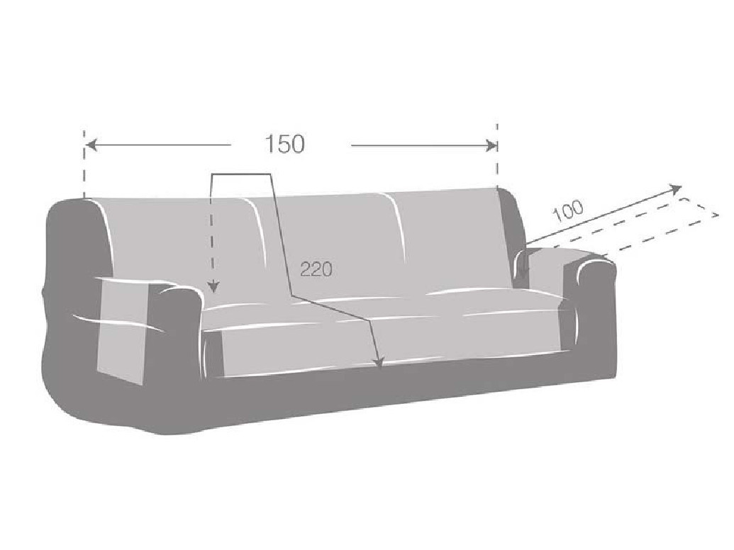 Husa Canapea 3 Persoane, Levante C06, 150 cm - 1 | YEO