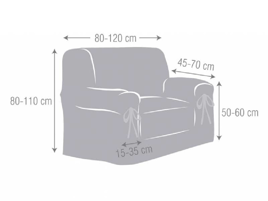 Husa Fotoliu Universal Indico C11, 80-120 cm - 1 | YEO