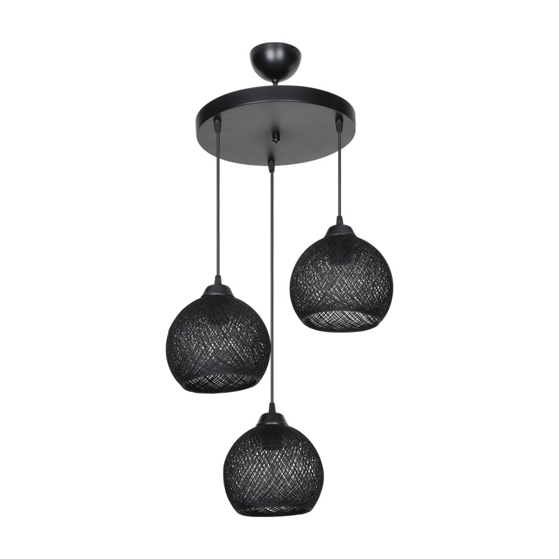 Lampa PWL-0973, Pako World, E27, Negru, 35x35x18 cm