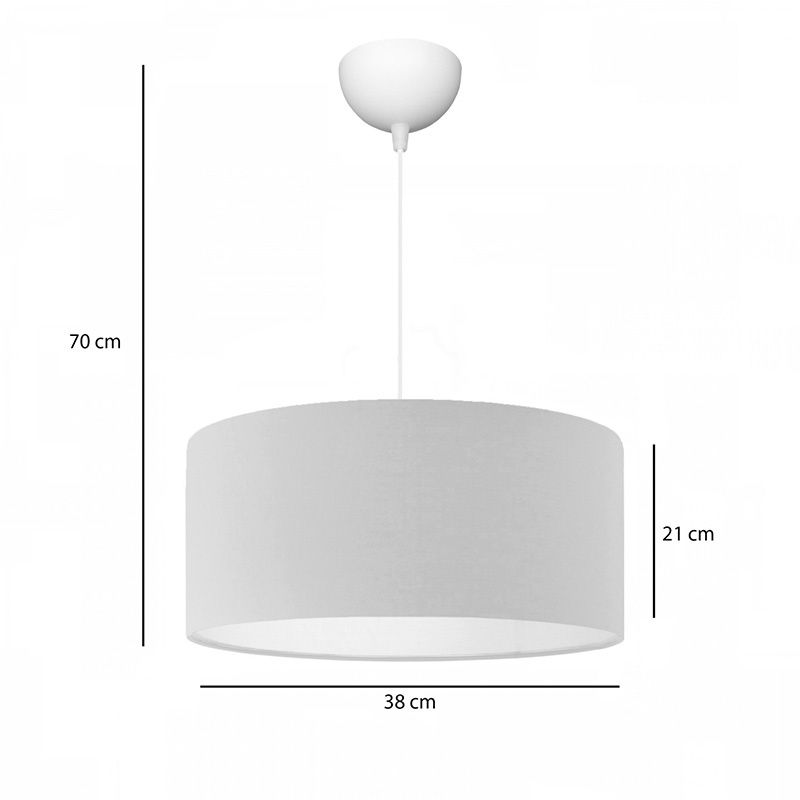 Lampa PWL-1091, Pako World, Crem, 38x38x21 cm