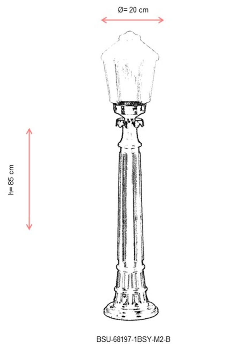 Lampadar de exterior M2B Negru 85x20 cm - 2 | YEO