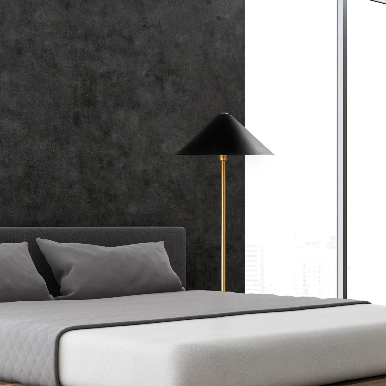 Lampadar Mixed Auriu 46x46x150 cm - 2 | YEO