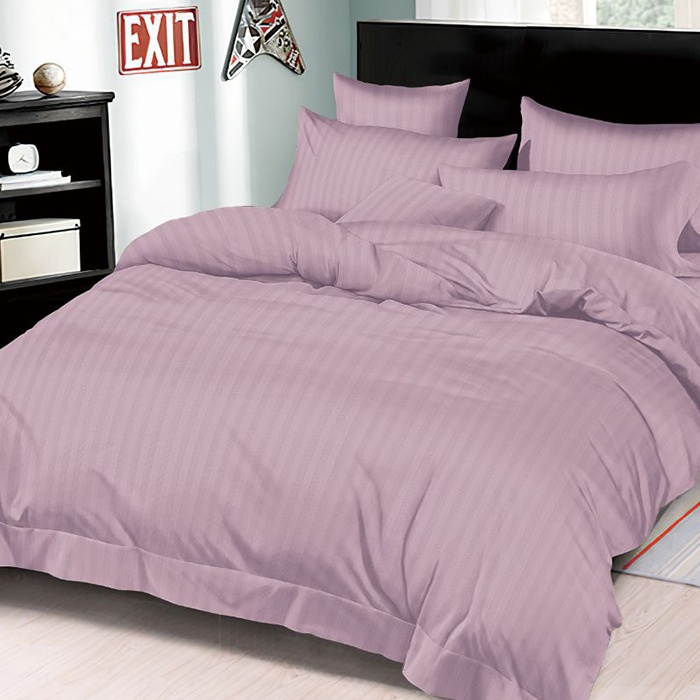 Lenjerie Damasc cu elastic 180x200 Premium Lila (Finet)