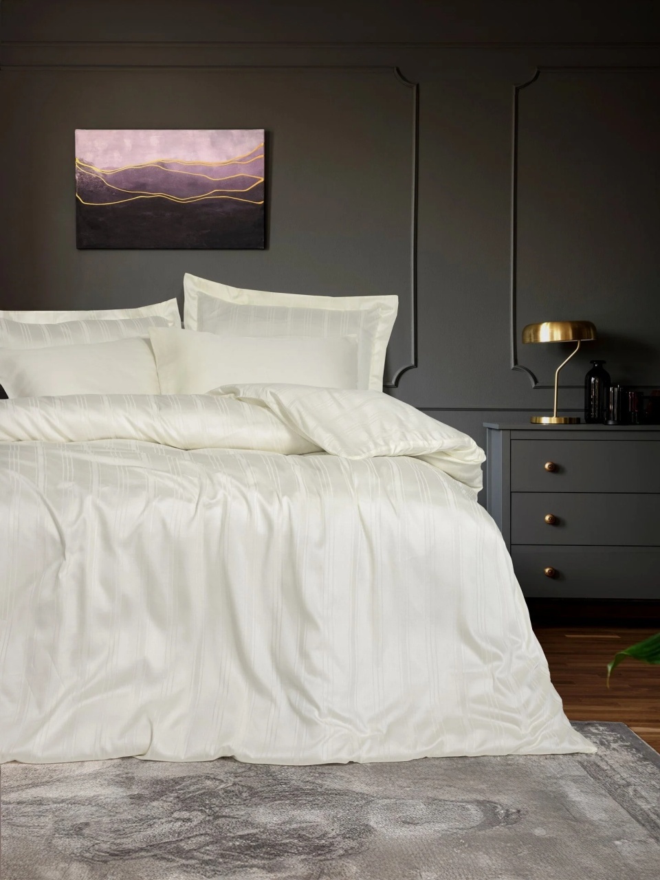 Lenjerie Stripe Ecru (Satin Deluxe)