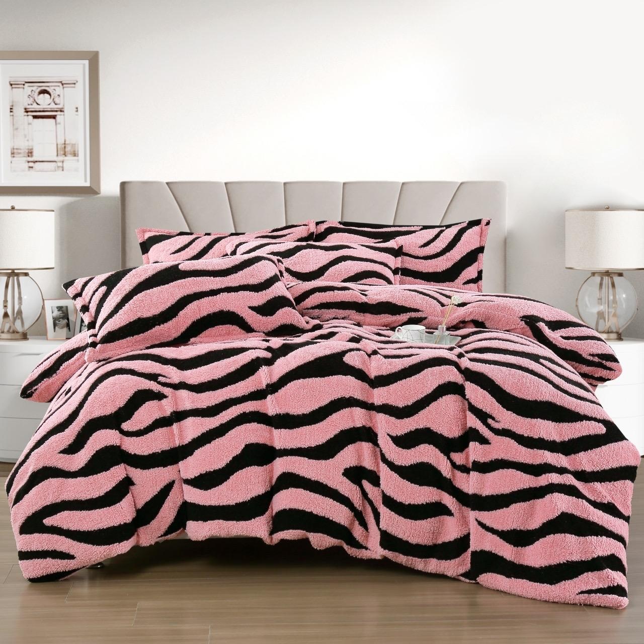 Lenjerie Zebra V100 cu elastic 180x200 cm, 4 Piese (Cocolino)