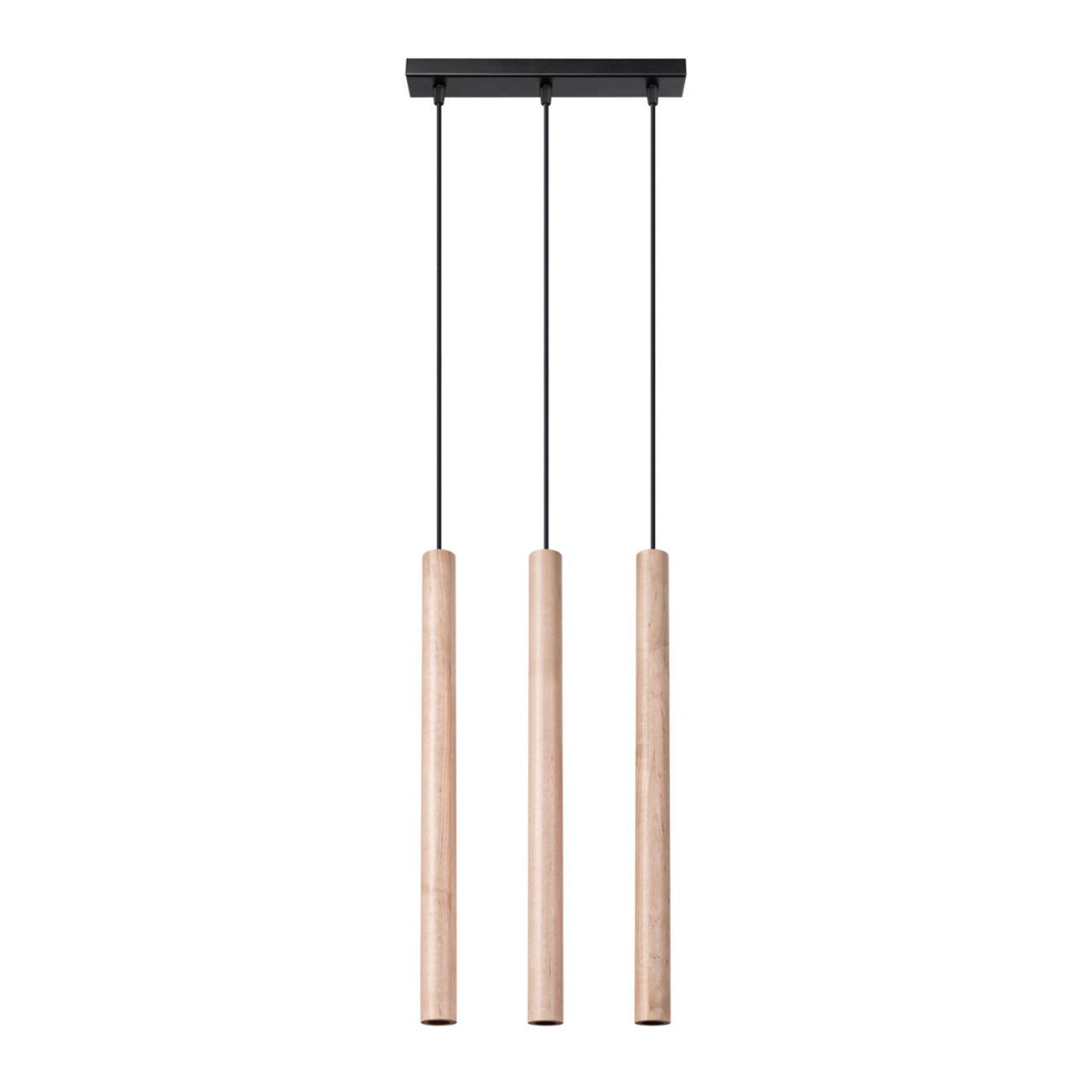 Lustra suspendata Pastelo din lemn, Natural 30x5x110 cm