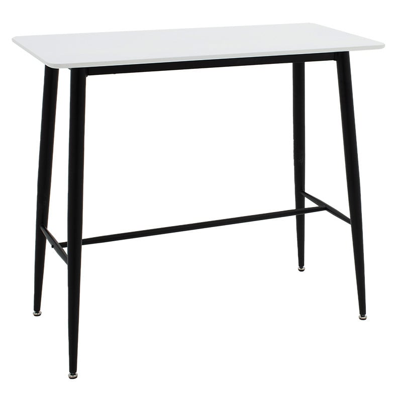 Masa de bar Harriet MDF de culoare alb - negru 120x60x105cm