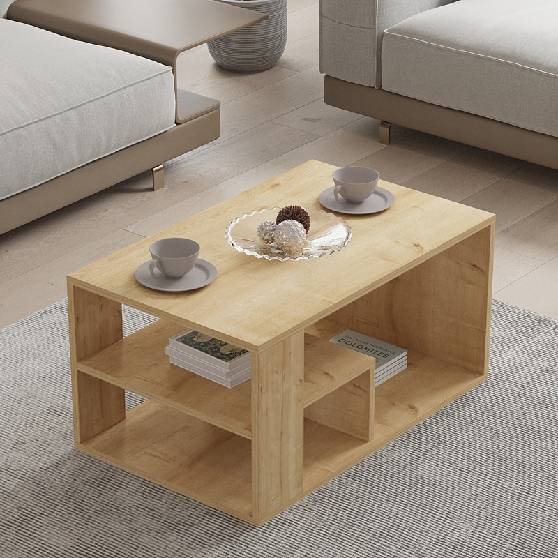 Masa de cafea Sobu, Pako World, Stejar, 80x50x40 cm - 2 | YEO