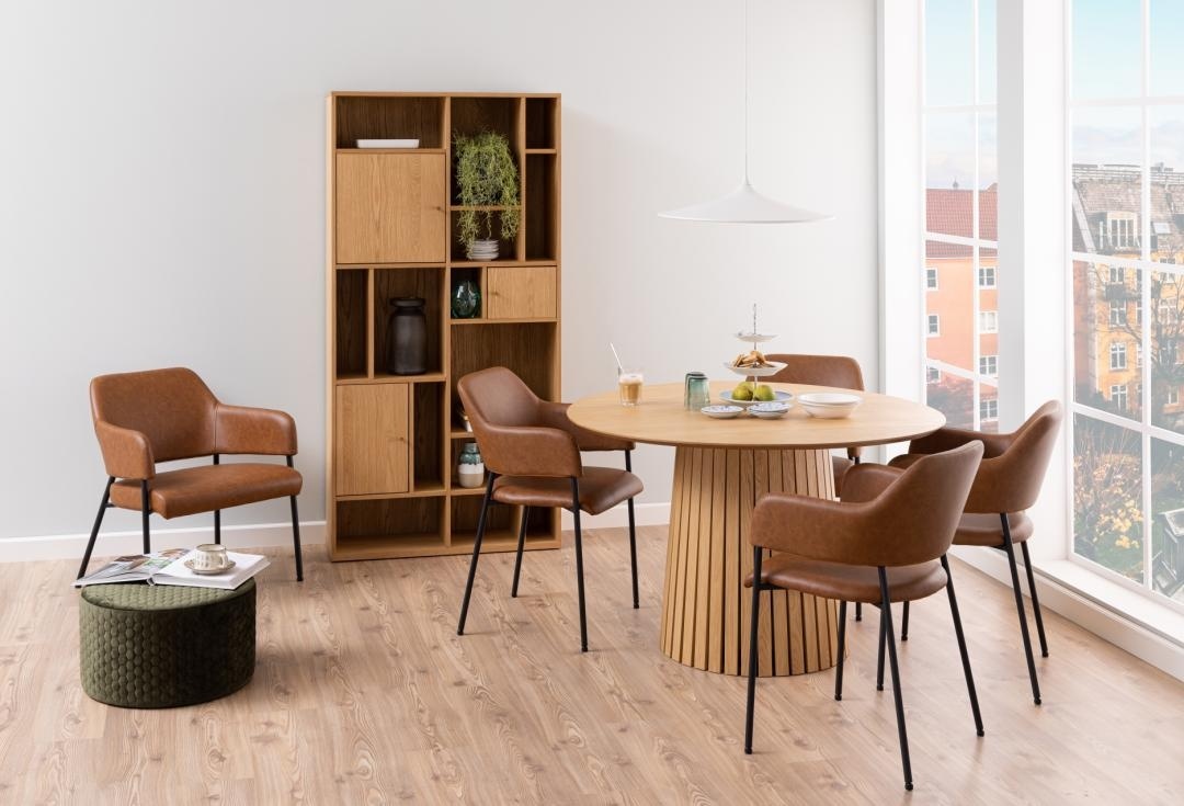 Masa dining Christo, Natural, 75x120x120 cm
