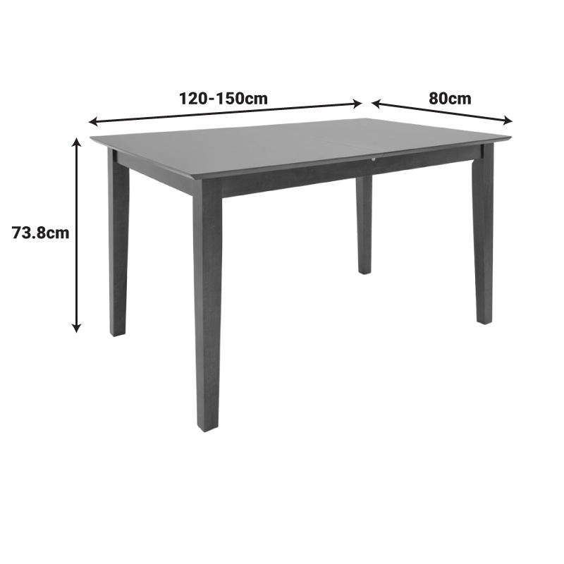 Masa dining extensibila Mabor-Dallan Nuc 150x80x73.8 cm