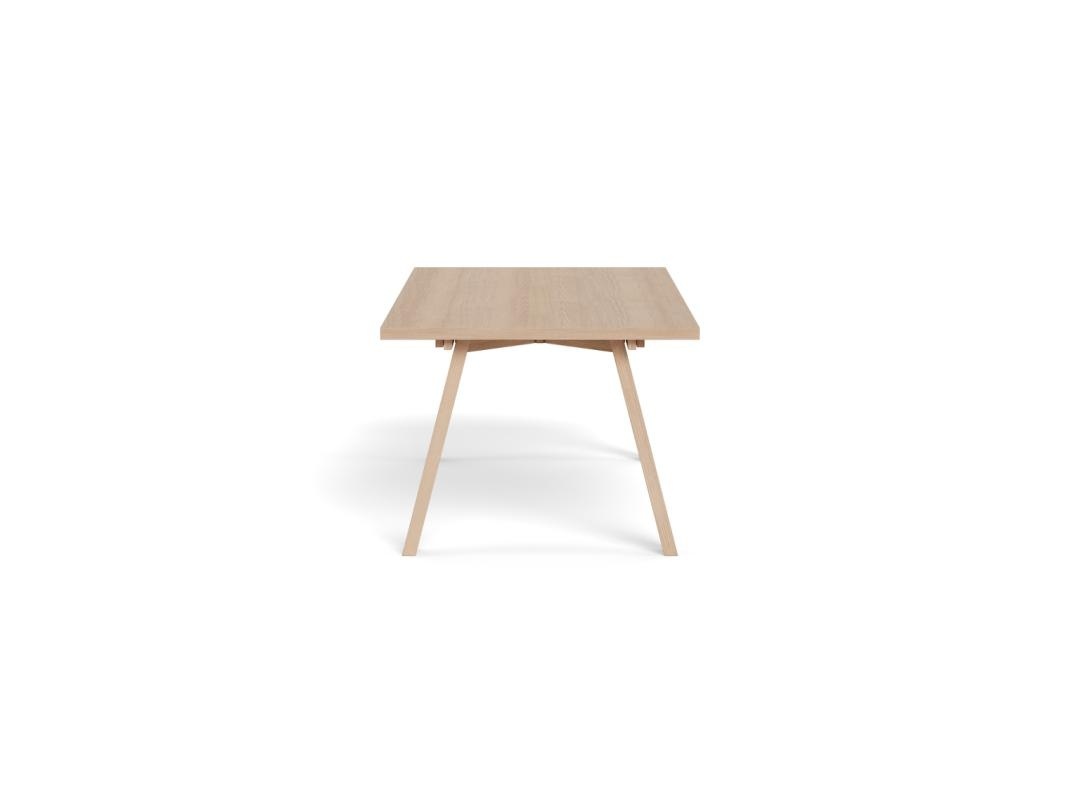 Masa dining Lamberth, Alb, 75x220x100 cm - Imagine 4