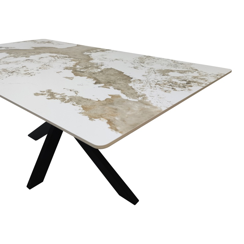 Masa, piatra sinterizata, Bethan, Pako, Alb 180x90x75 cm - 4