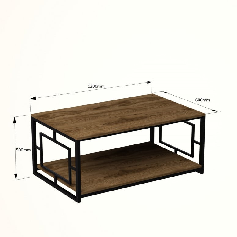 Măsuţă de cafea Kelvin, Nuc- Negru - 5 | YEO