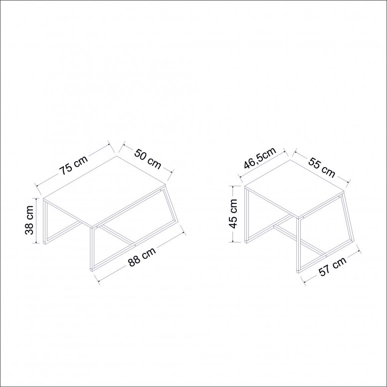 Masuta de Cafea Minimal - Alb - 4 | YEO