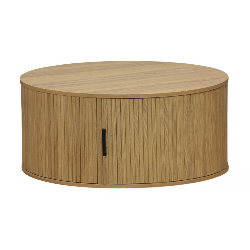 Masuta de cafea Scandi MDF culoare lemn natural D80x35.5cm