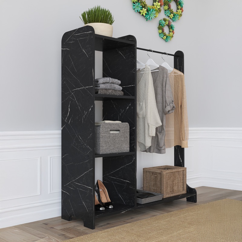 Mobilier hol Renesmee, Pako World, Negru, 106x45x128 cm