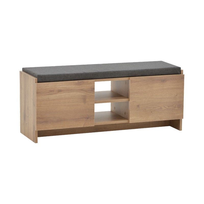 Mobilier hol scaun - dulap pantofi Zulla 10 perechi sonoma 110x37x46 cm