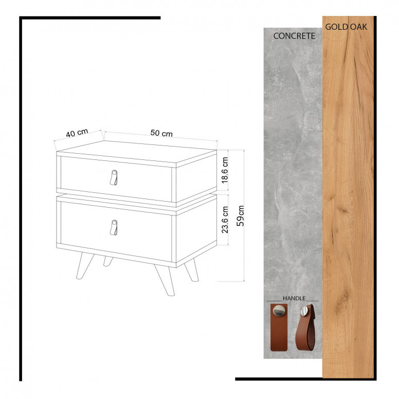 Noptiera Olenj Oak-Alb - 3 | YEO