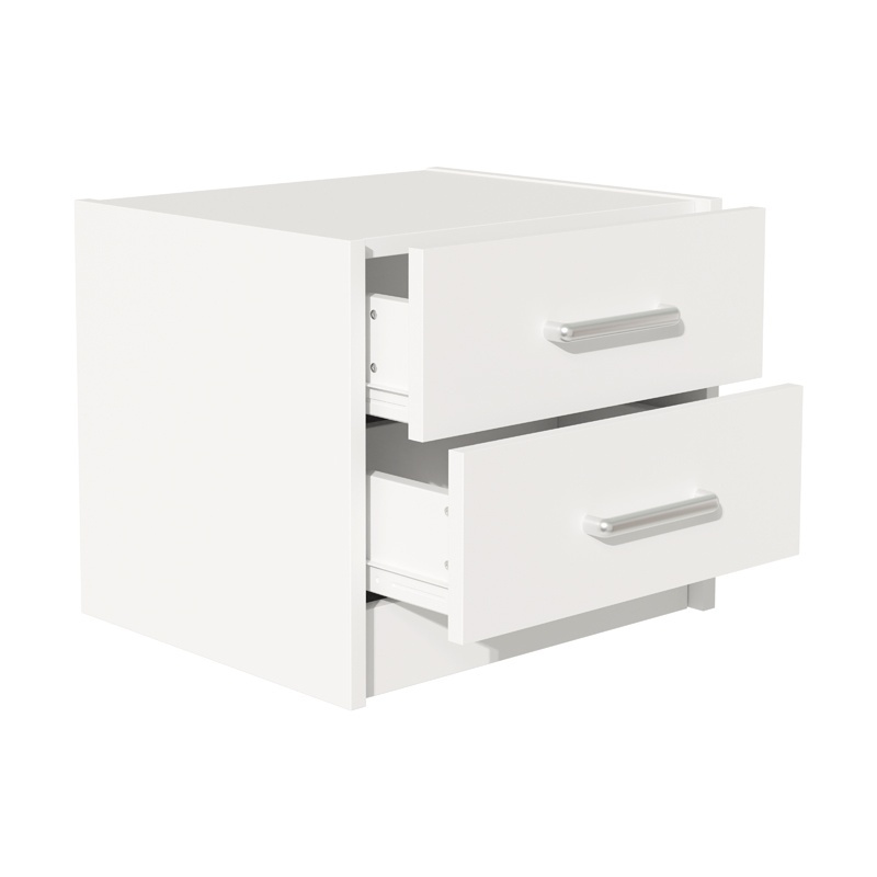 Noptiera Olympus cu 2 sertare culoare alb 47.5x40.5x40.5 cm - 3