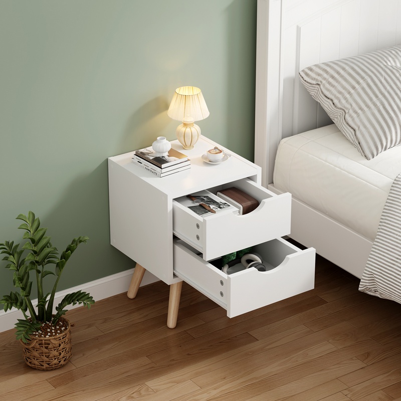 Noptiera Selma, Pako World, Alb, 29x29x45 cm - 2 | YEO