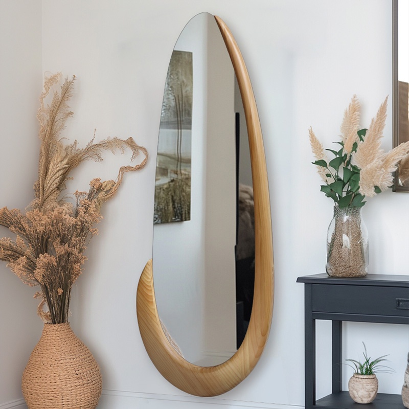 Oglinda ovala Marly, Pako World, Natural, 50x4x127 cm - 1 | YEO