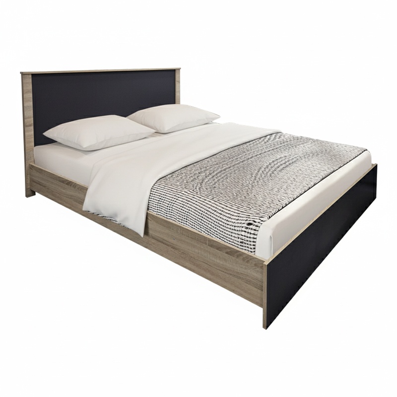 Pat cu saltea, Athos Sleepy, Pako, Antracit 170x206.5x96 cm - 2