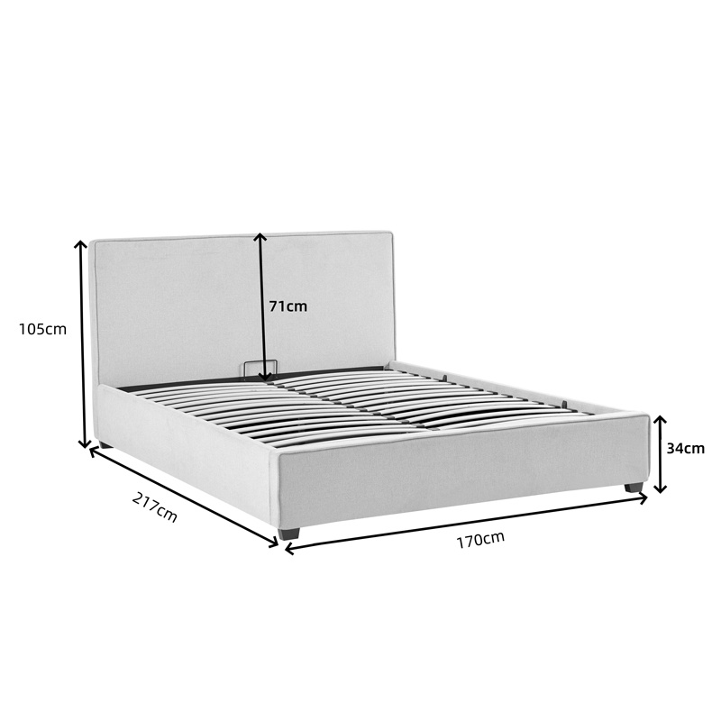 Pat dublu Bedkadark Pako World Gri inchis 160x200x20 cm