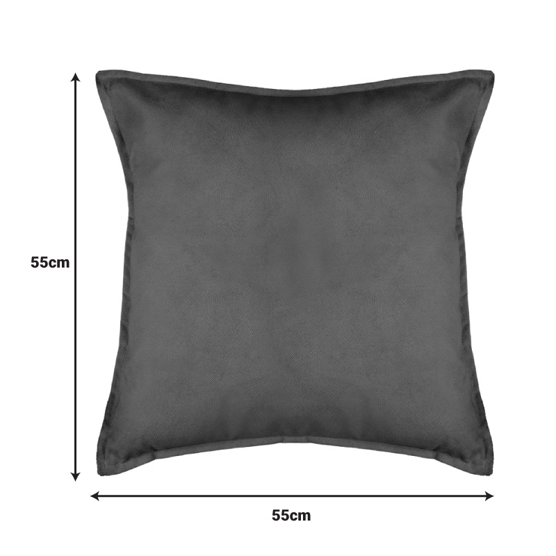 Perna decorativa Derfon, Pako World, Gri inchis, 55x55 cm - 1 | YEO