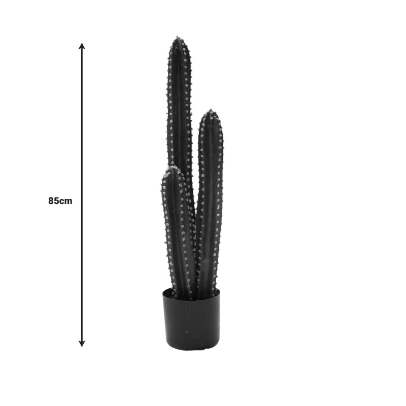 Planta decorativa Cactus III in ghiveci plastic PP verde 85 cm - 3 | YEO