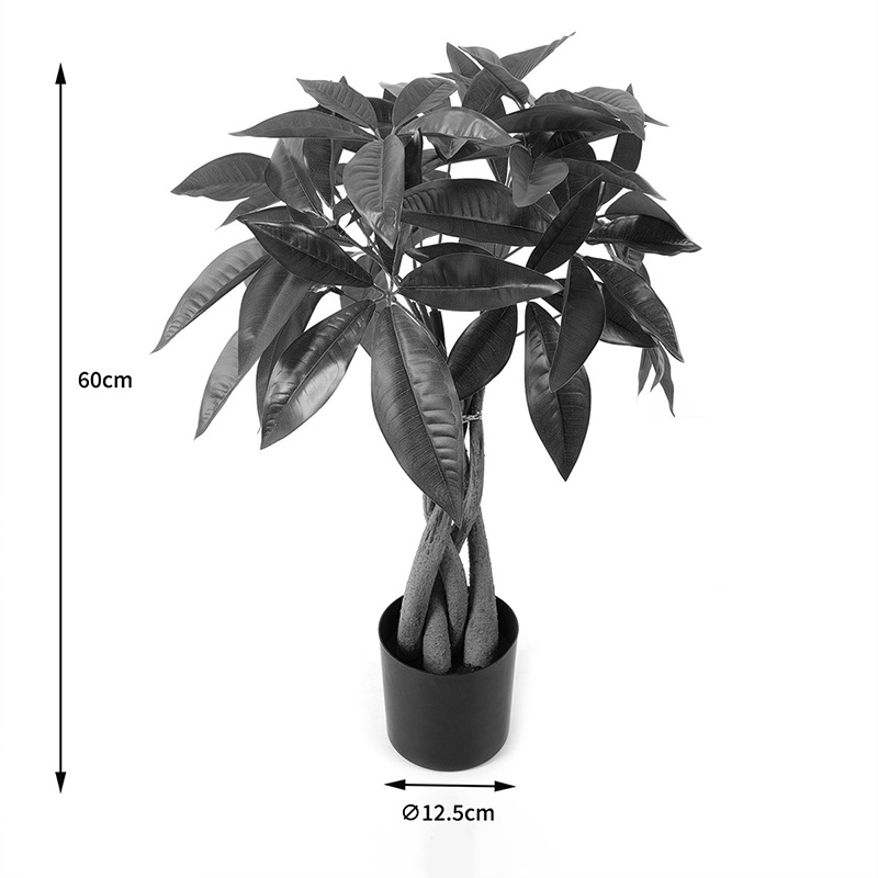 Planta decorativa cu ghiveci Pachira Negru 40x40x60 cm