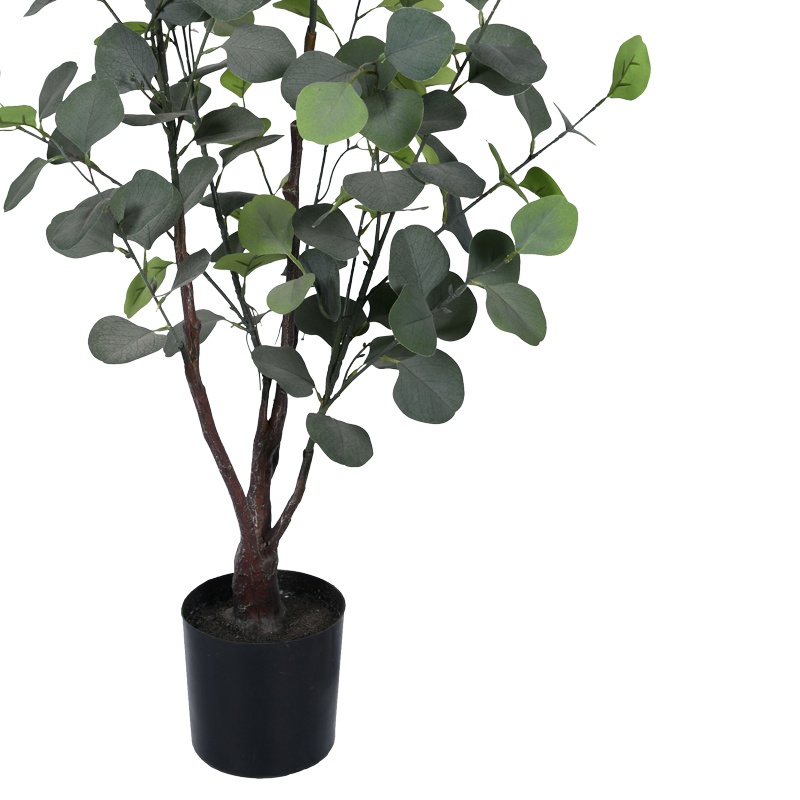 Planta decorativa Eucalyptus in ghiveci verde plastic PP inaltime 120 cm - 2 | YEO