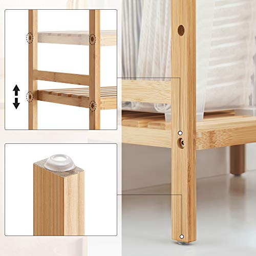 Raft baie, Songmics, Natural, 45x31.5x79.5 cm - 4 | YEO