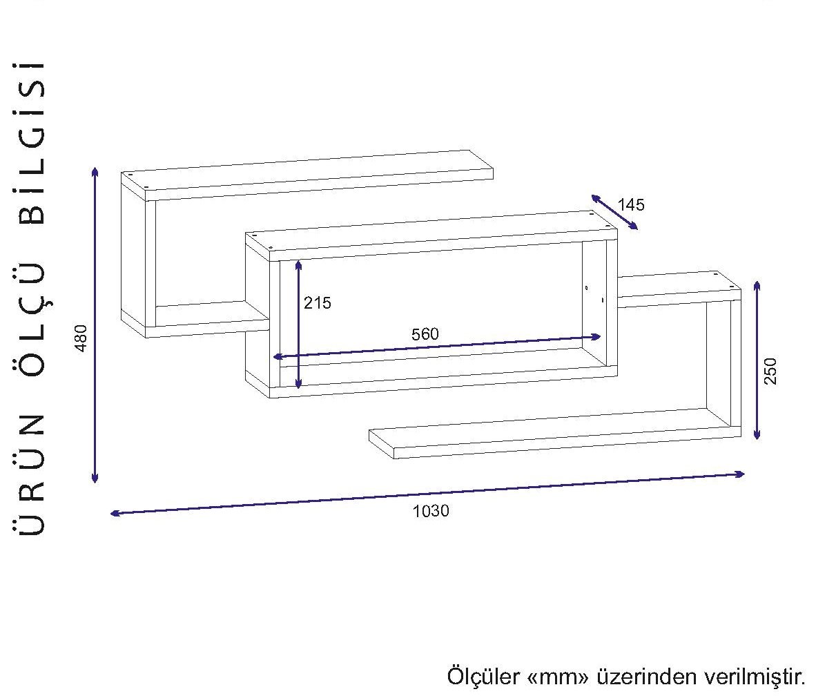 Raft Janison Alb 103x48x14.5 cm - 3 | YEO