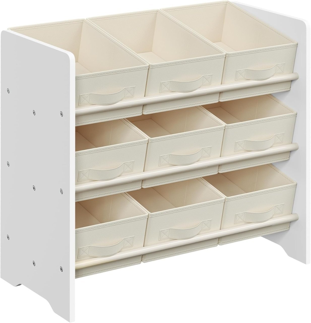 Raft organizare jucarii copii Alb Songmics 62.5x29.5x60 cm