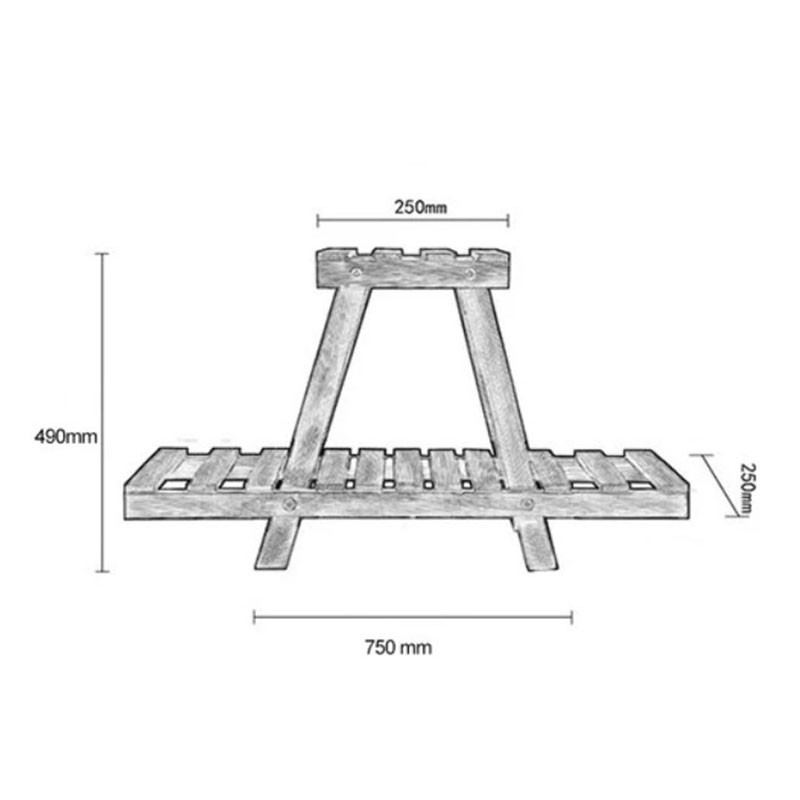 Raft - suport plante Tisa lemn maro 75x25x49cm - 2 | YEO