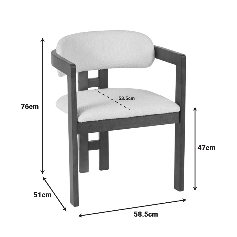 Scaun cu brate Winsor Nuc 58.5x51x76 cm