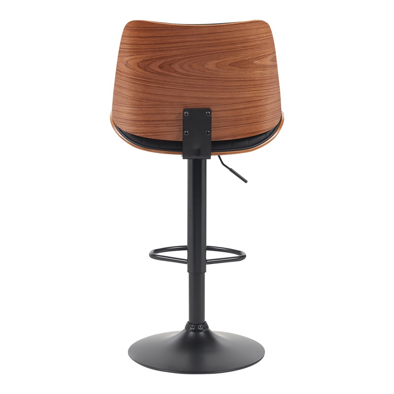 Scaun de bar Amani Negru 50.5x54x107.5 cm - 3 | YEO