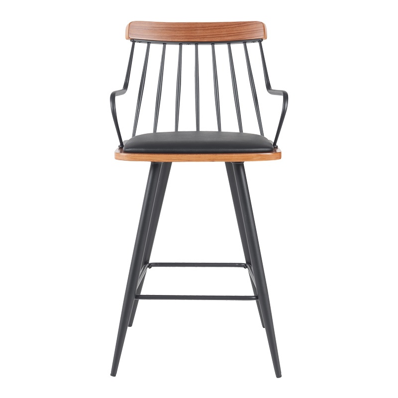 Scaun de bar Posse Negru 48x54x92.5 cm - 3 | YEO