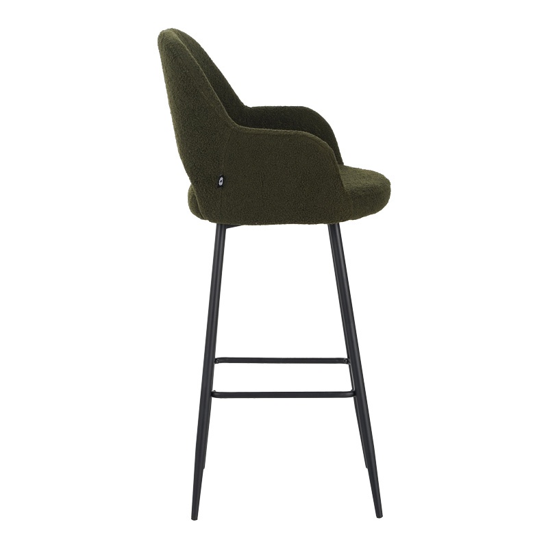 Scaun de bar Renish, Pako World, Verde inchis, 51x57x114 cm - 2 | YEO