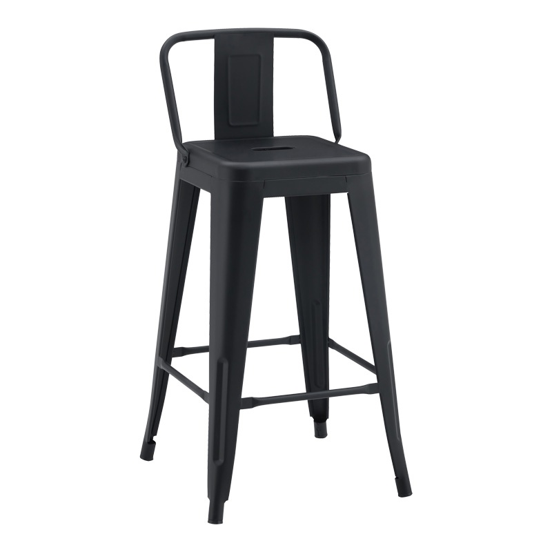 Scaun de bar Utopia Pako World Negru Mat 42x42x86 cm