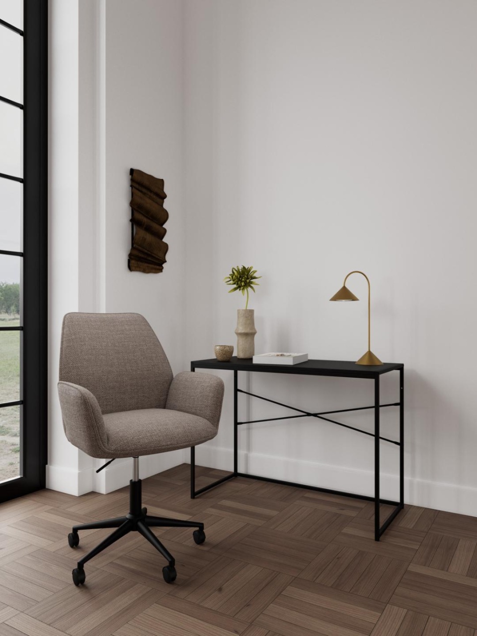 Scaun de birou Glenda, Gri, 99x59.5x61.5 cm