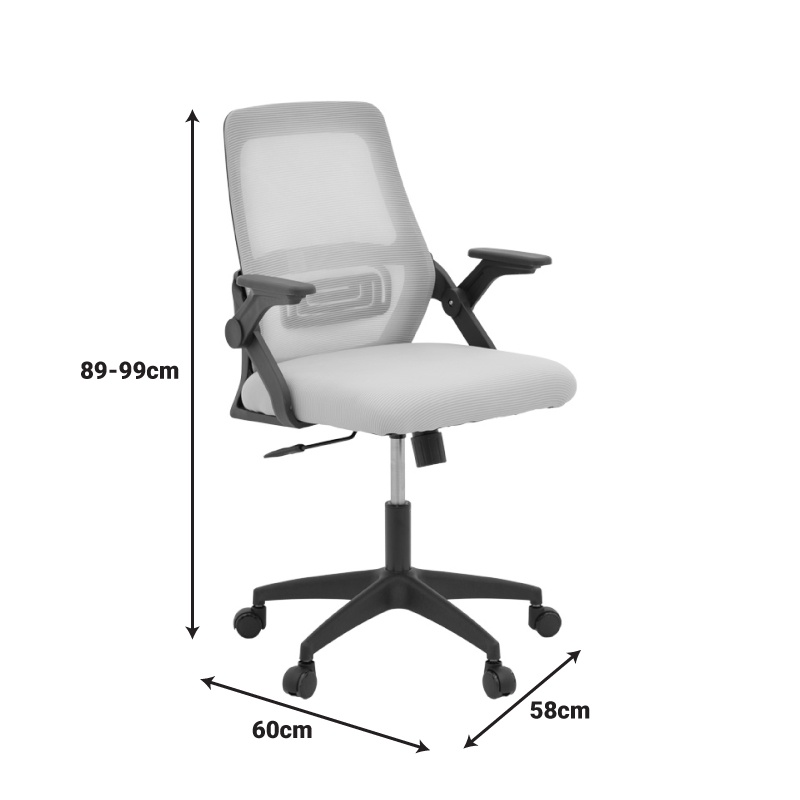 Scaun de birou Reji Alb 58x60x89-99 cm