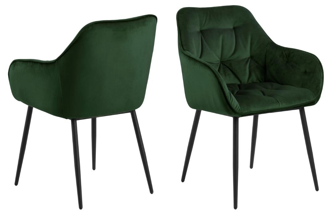 Scaun dining Brooke, Verde, 83x58x55 cm - Imagine 5