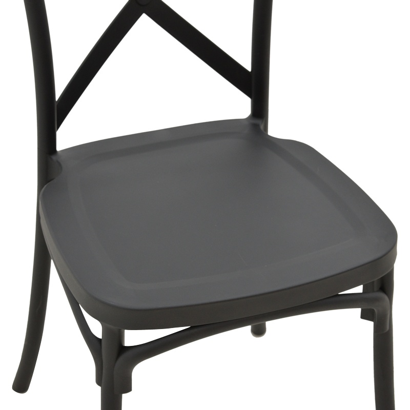 Scaun stivuibil, Crossie, Pako, Negru 43x53x88 cm - 5